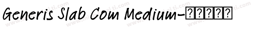 Generis Slab Com Medium字体转换